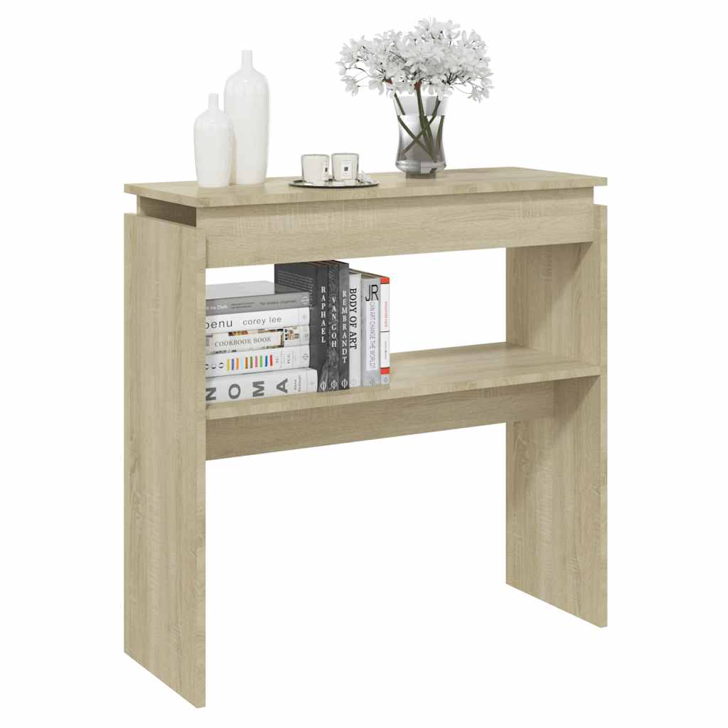 Tavolino Consolle Rovere Sonoma 80x30x80cm in Legno Multistrato - homemem39