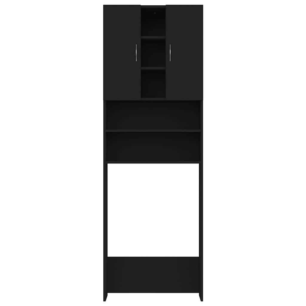 Mobile per Lavatrice Nero 64x25,5x190 cm - homemem39