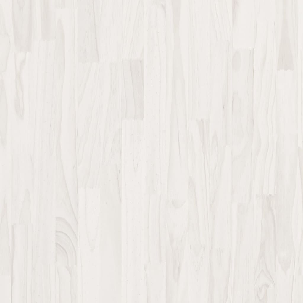 Comodino Bianco 60x36x64 cm in Legno Massello di Pino - homemem39