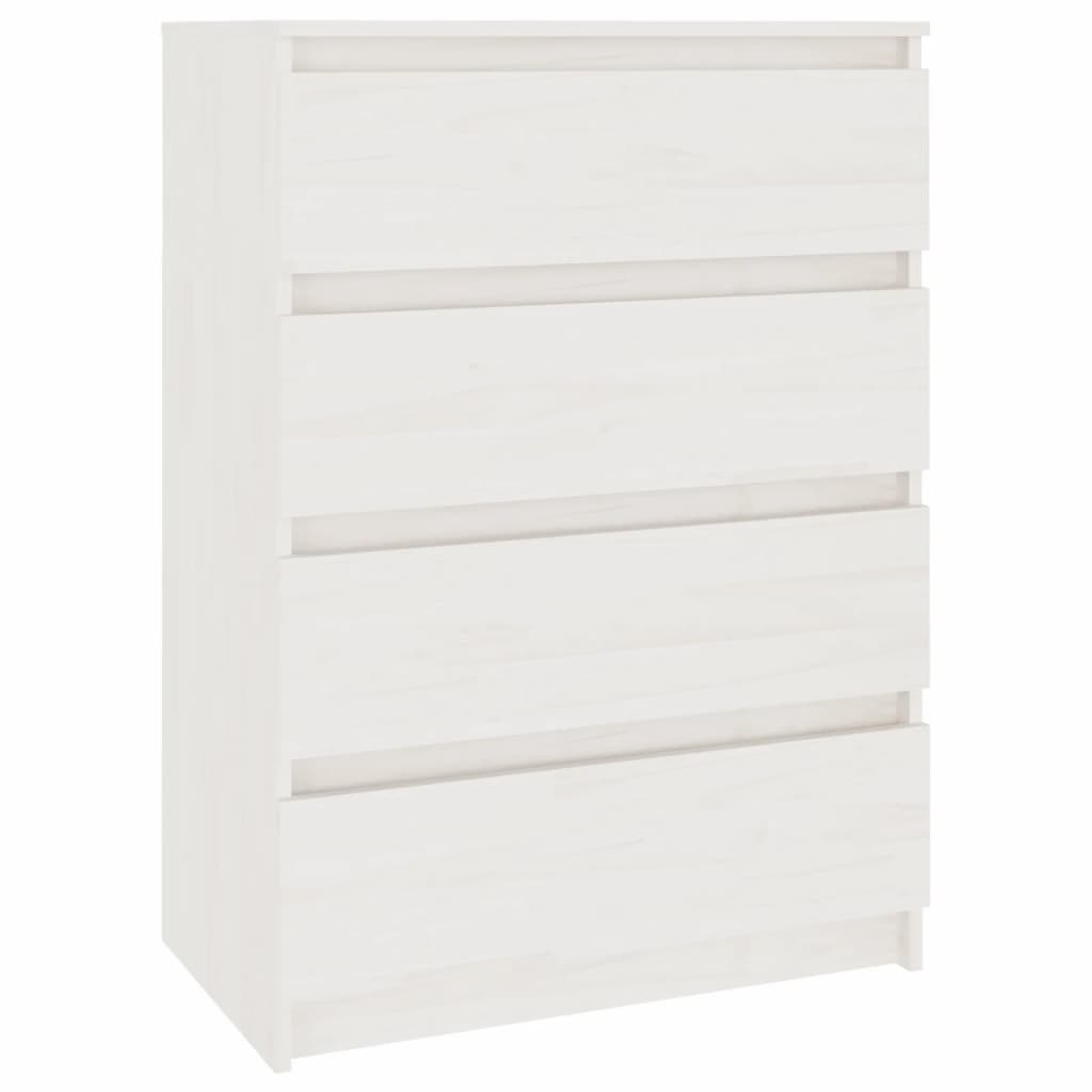 Credenza Bianca 60x36x84 cm in Legno Massello di Pino - homemem39