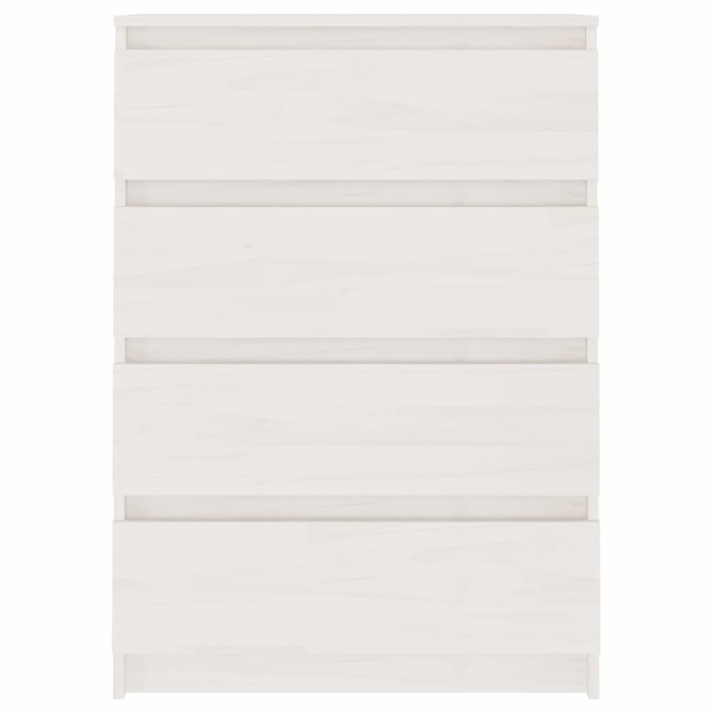 Credenza Bianca 60x36x84 cm in Legno Massello di Pino - homemem39