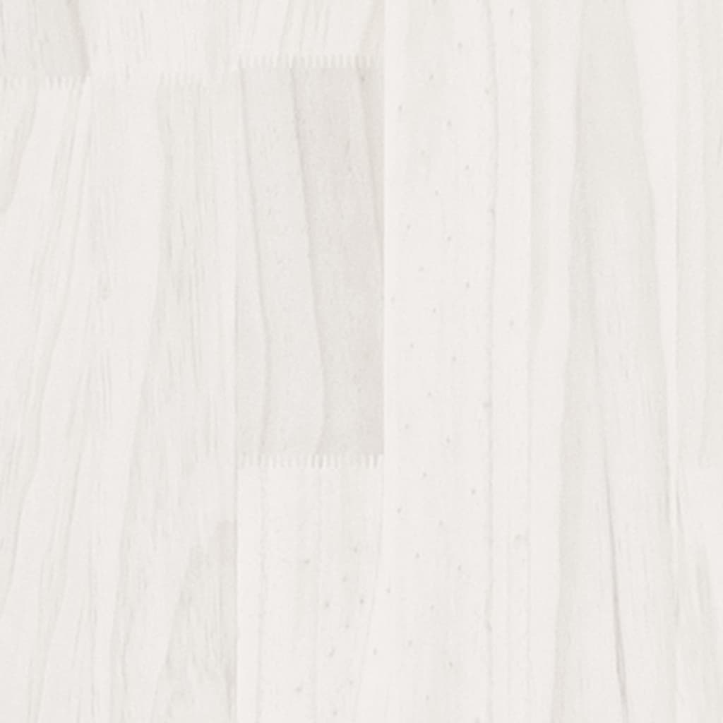 Credenza Bianca 60x36x84 cm in Legno Massello di Pino - homemem39