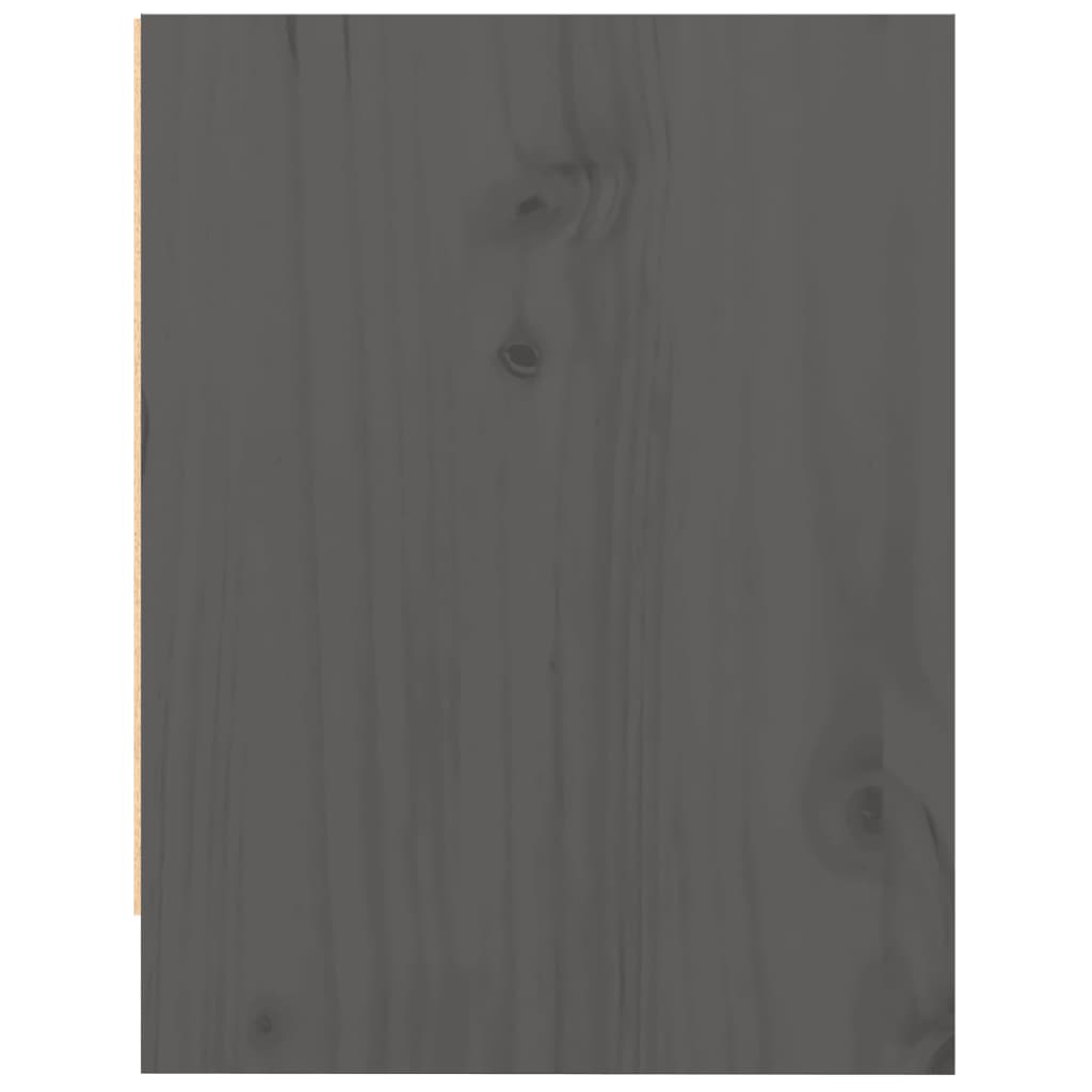 Comodini 2 pz Grigi 40x30,5x40 cm in Legno Massello di Pino - homemem39