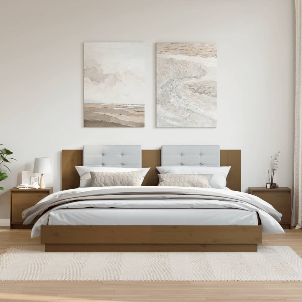 Comodini 2 pz Ambra 40x30,5x40 cm in Legno Massello di Pino - homemem39