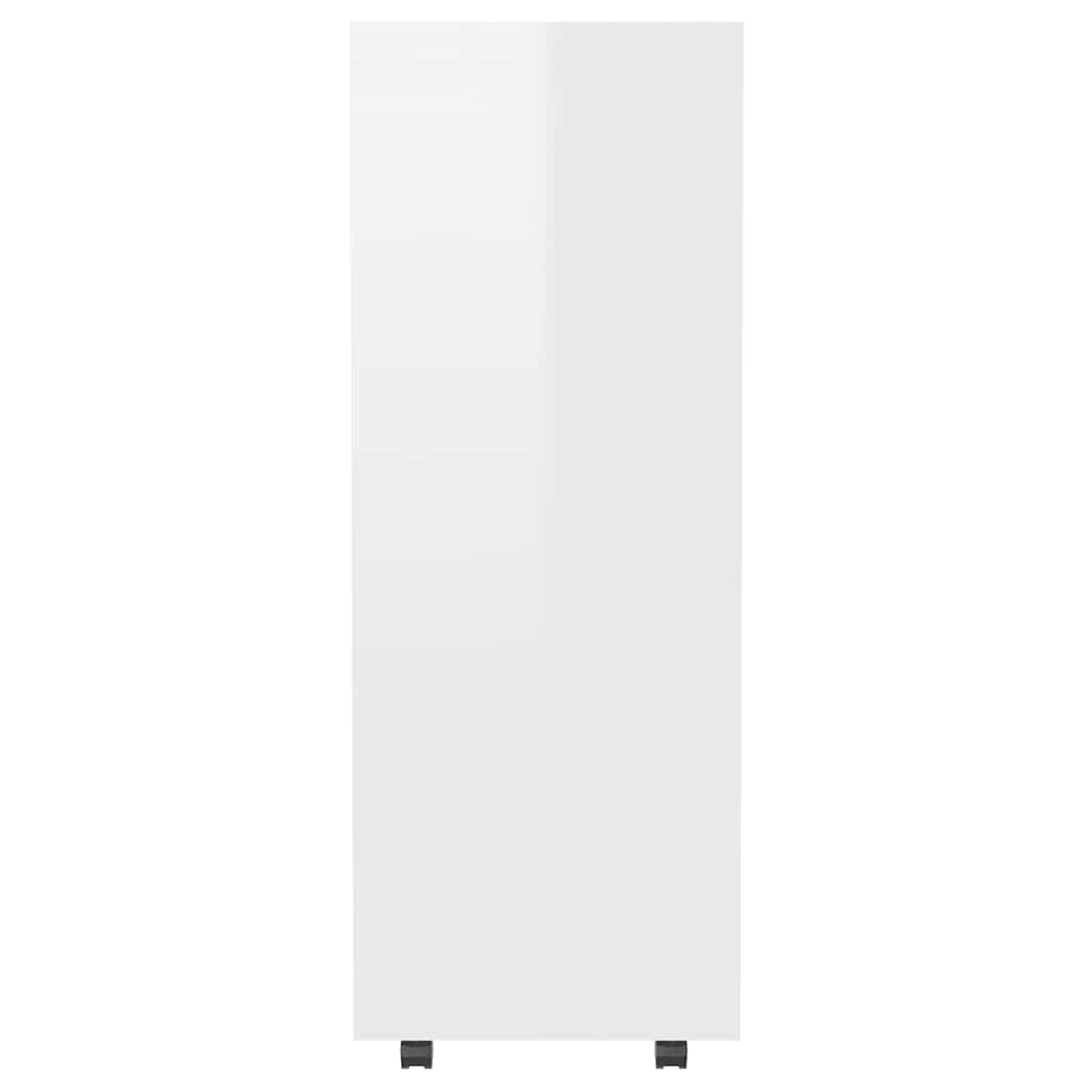 Armadio Bianco Lucido 80x40x110 cm in Legno Multistrato - homemem39