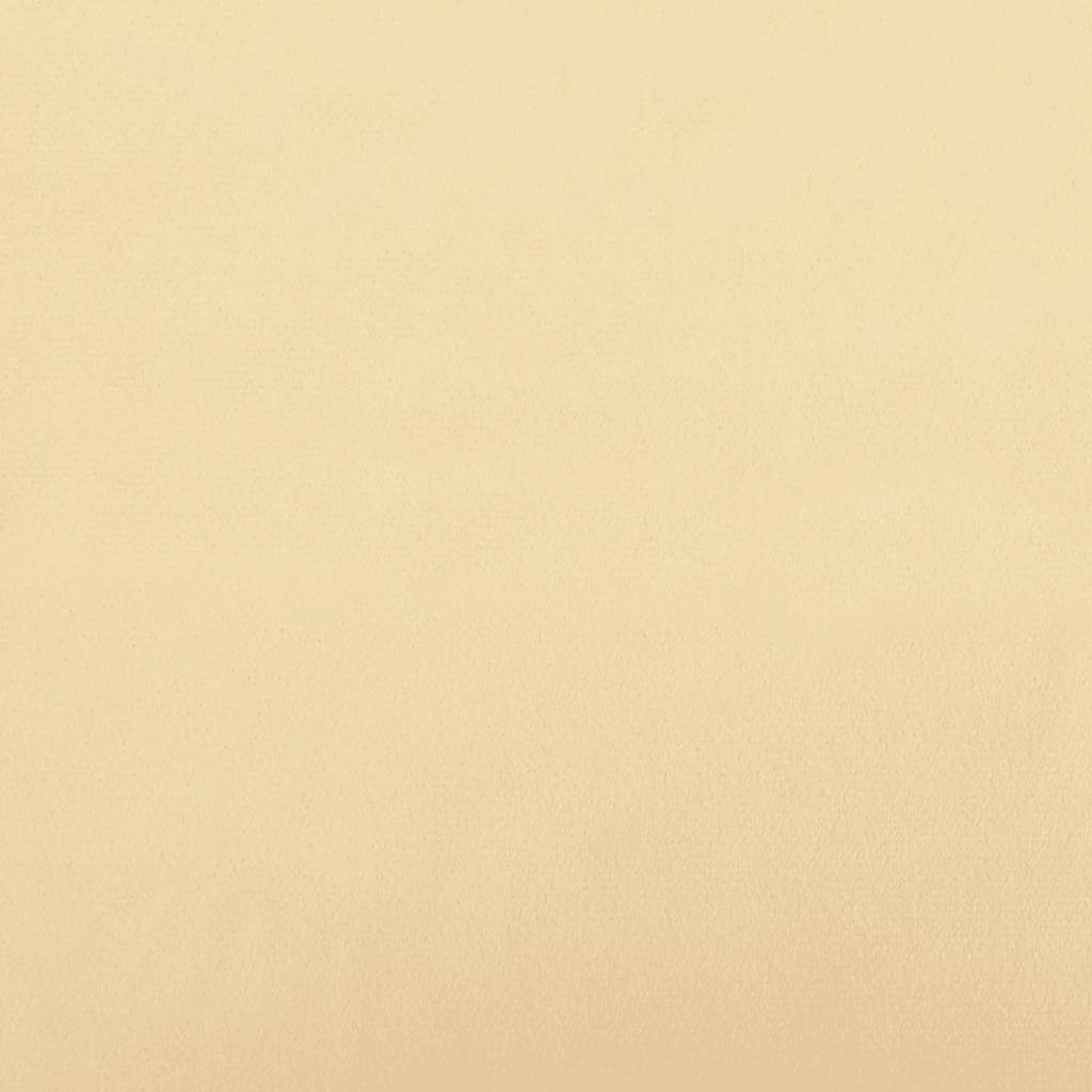 Divano Letto a 2 Posti con 2 Cuscini Crema in Velluto - homemem39