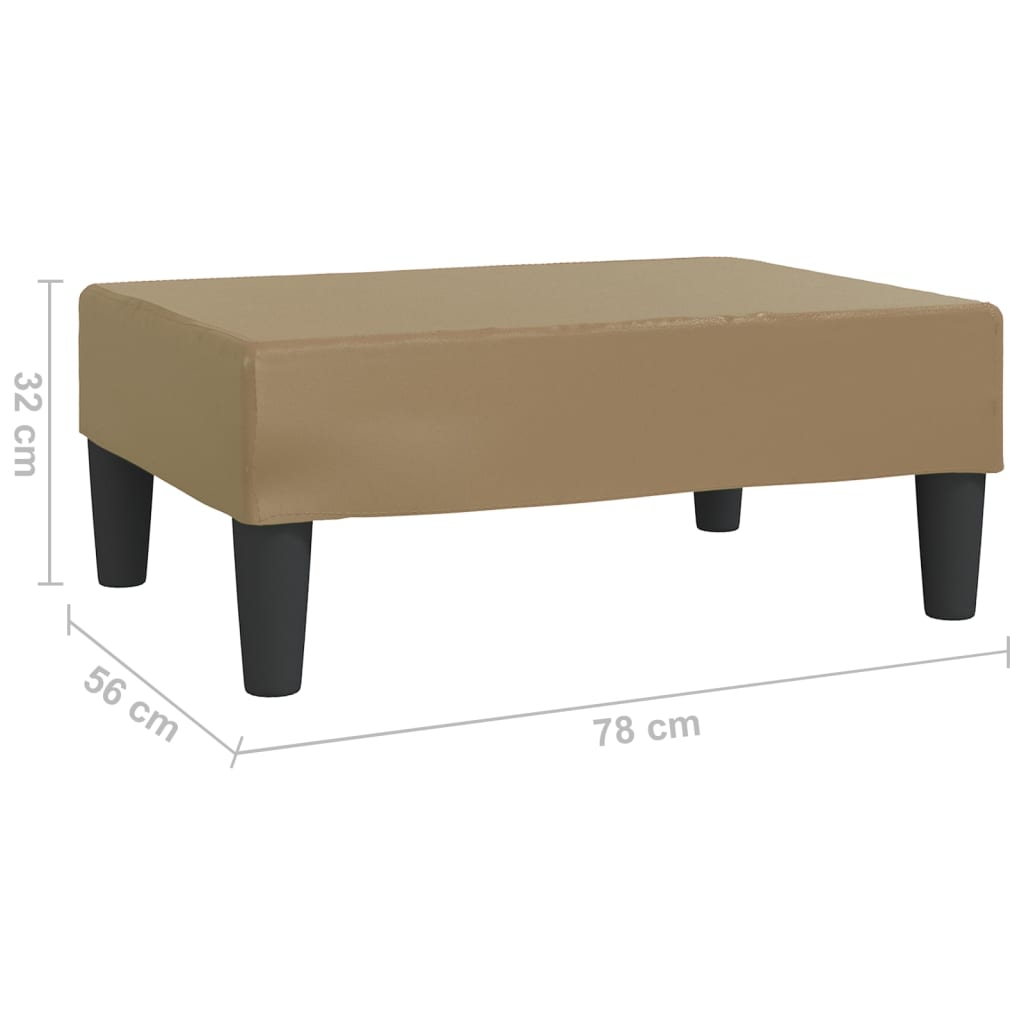 Poggiapiedi Cappuccino 78x56x32 cm in Similpelle - homemem39