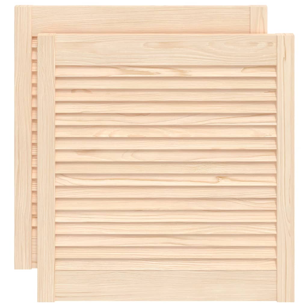 Ante con Design a Lamelle 2 pz 61,5x59,4 cm in Legno di Pino - homemem39