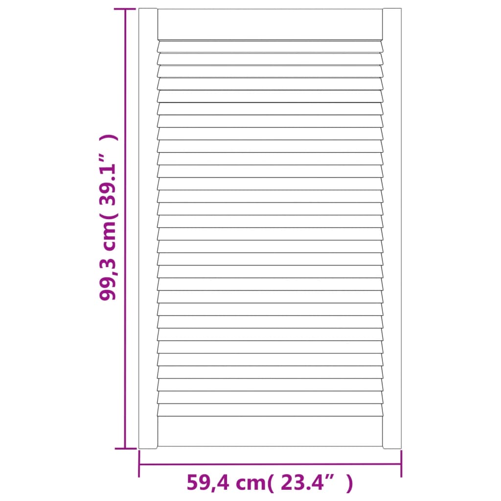 Anta con Design a Lamelle 99,3x59,4 cm in Legno di Pino | homemem39