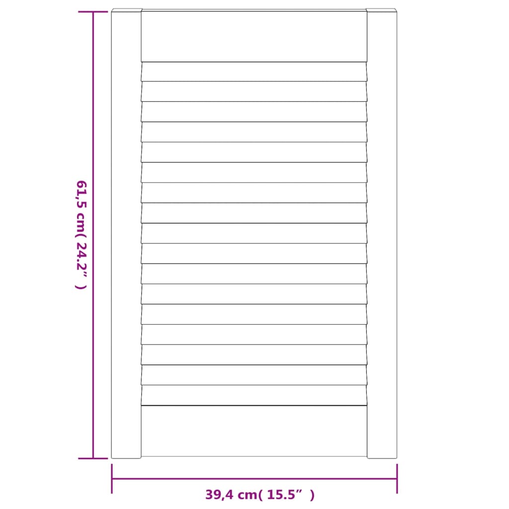 Ante a Lamelle 4 pz Bianche 61,5x39,4 cm in Legno di Pino | homemem39