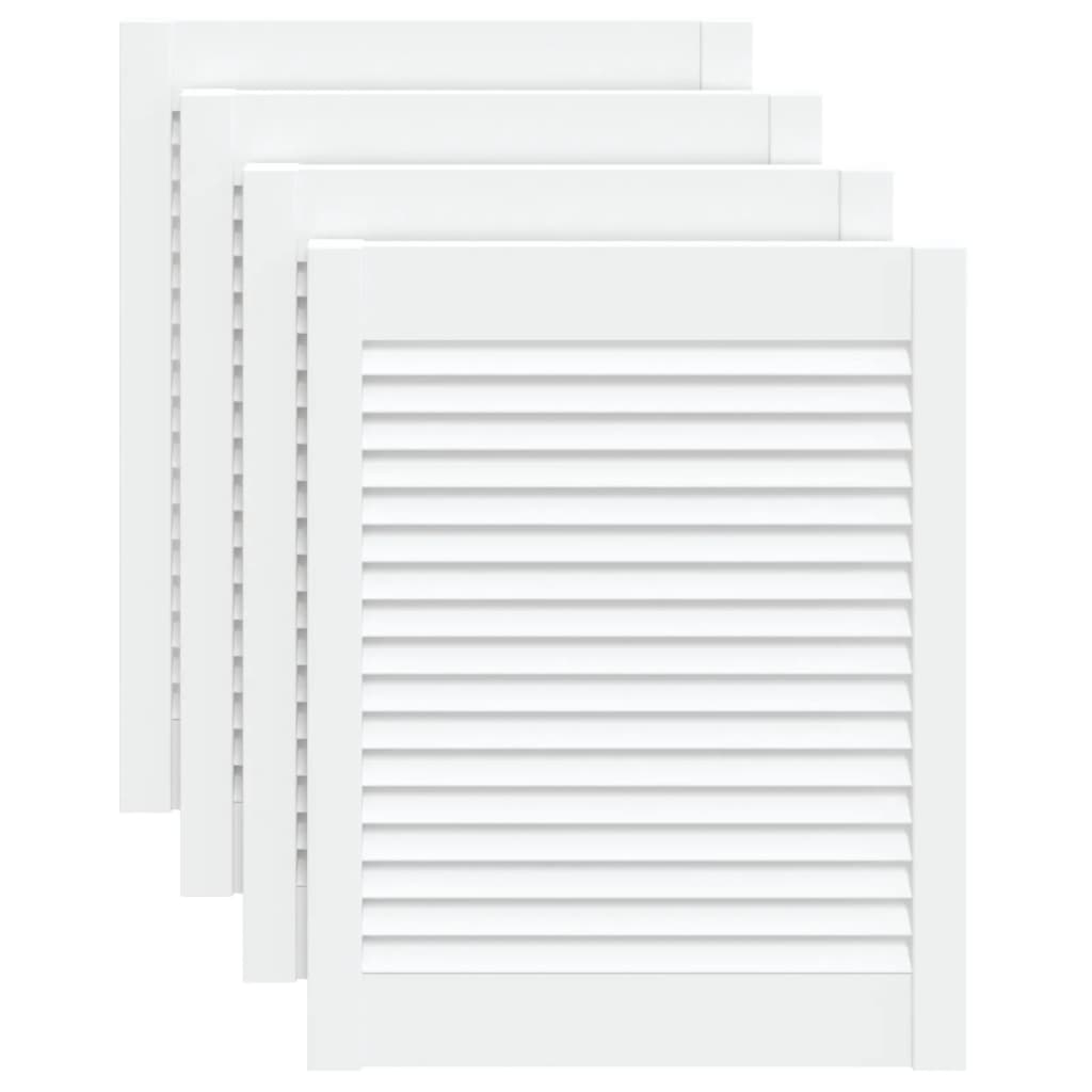 Ante a Lamelle 4 pz Bianche 61,5x49,4 cm in Legno di Pino - homemem39
