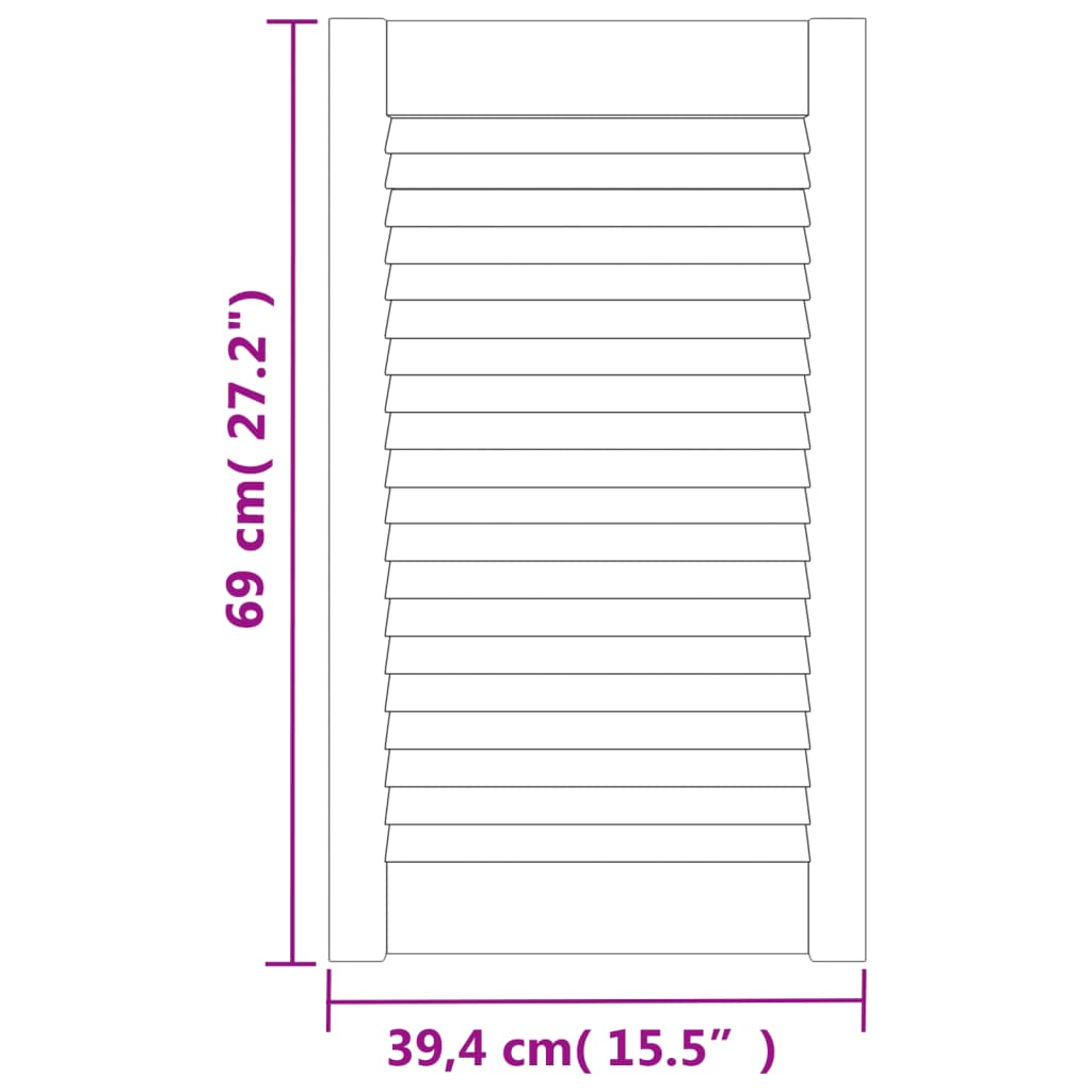 Anta con Design a Lamelle Bianca 69x39,4 cm in Legno di Pino - homemem39