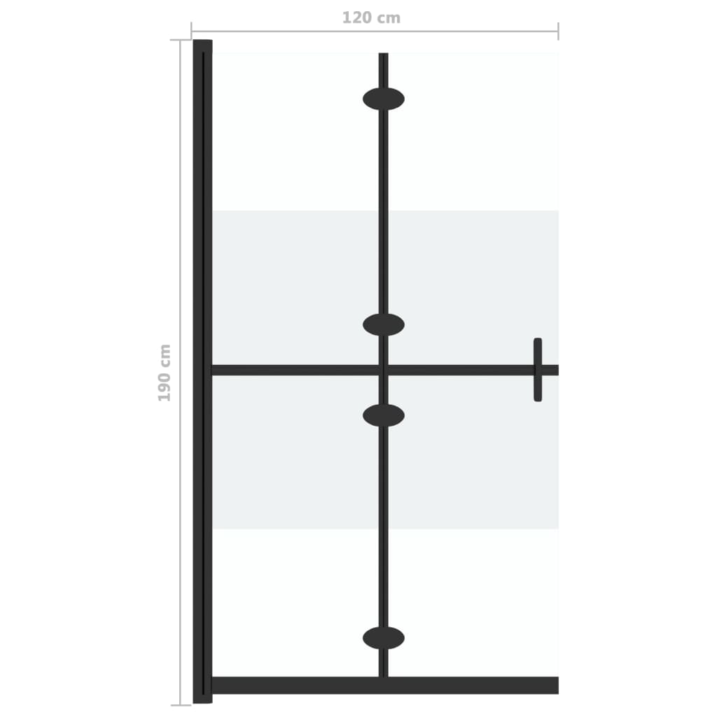 Parete per Doccia Walk-in Pieghevole in Vetro ESG 120x190 cm | homemem39