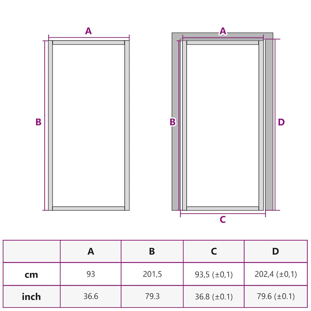Porta da Interno ESG Vetro e Alluminio 93x201,5 cm Nera - homemem39