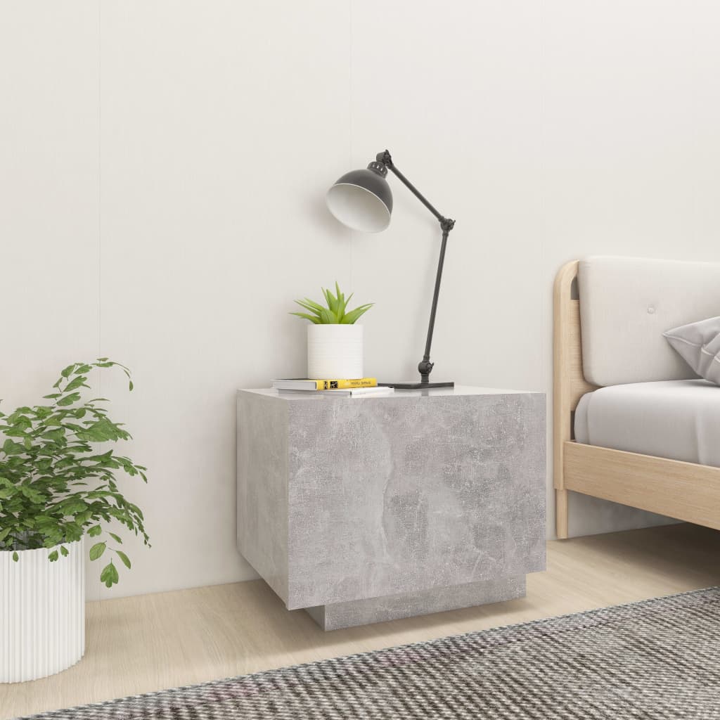 Comodino Grigio Cemento 100x35x40 cm in Legno Multistrato - homemem39