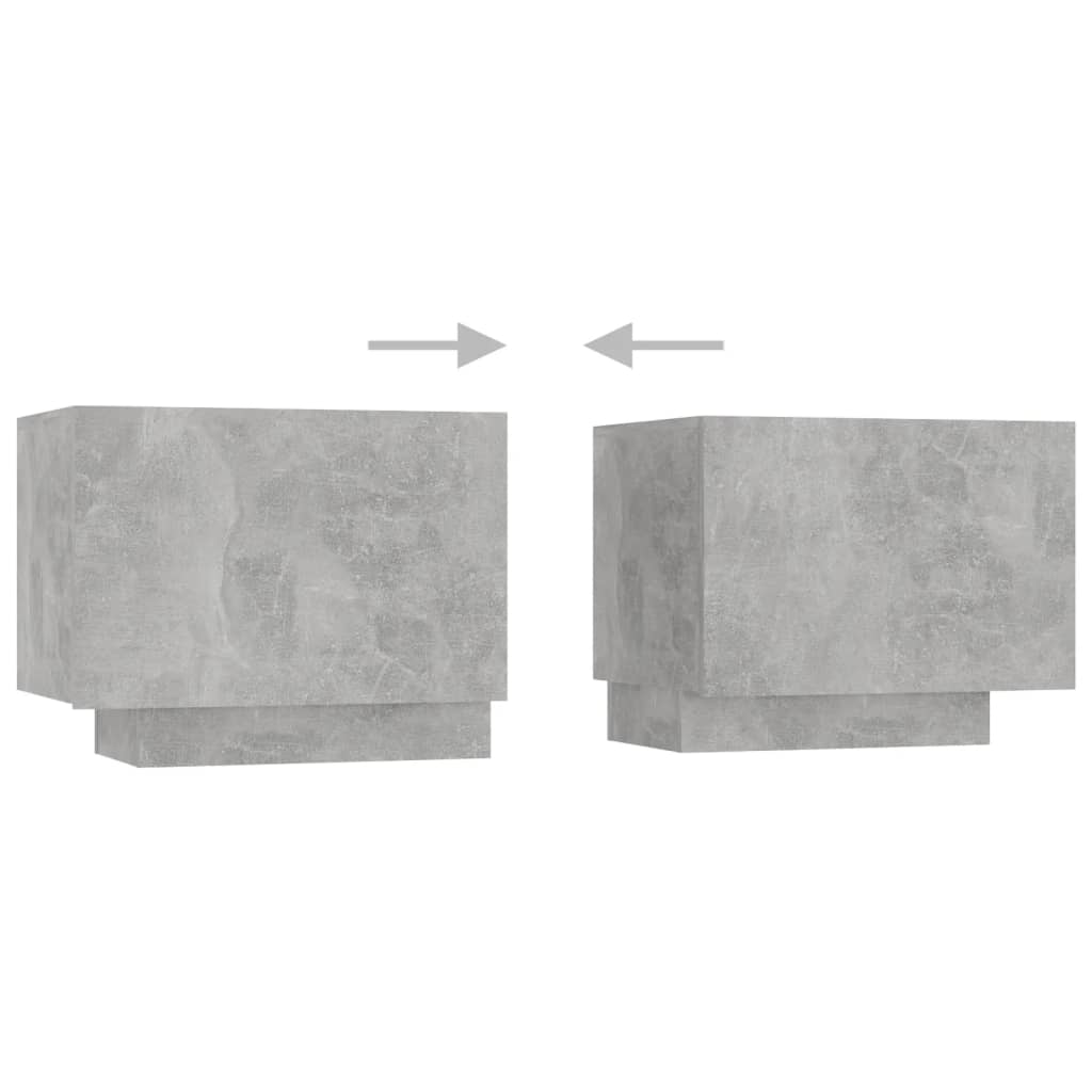 Comodino Grigio Cemento 100x35x40 cm in Legno Multistrato - homemem39