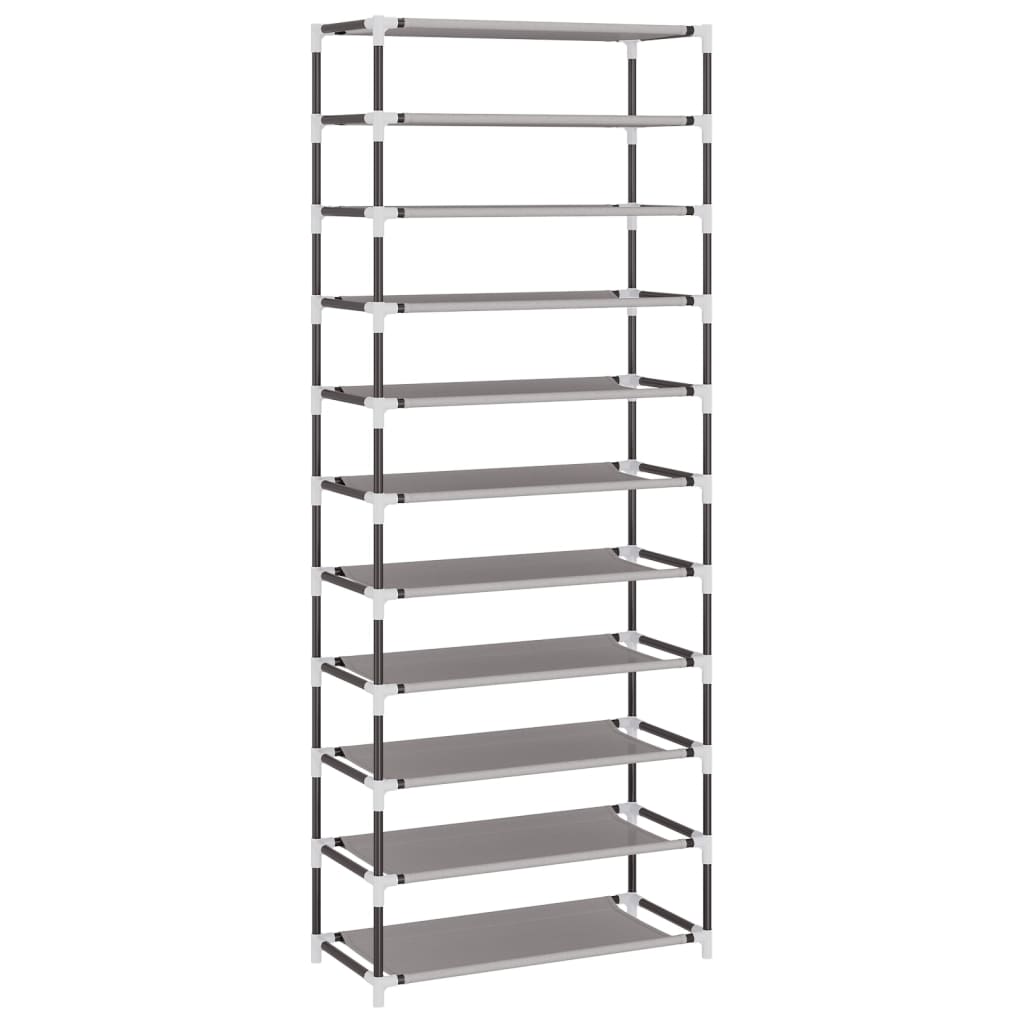 Scarpiera Grigia 60x30x166 cm Tessuto - homemem39