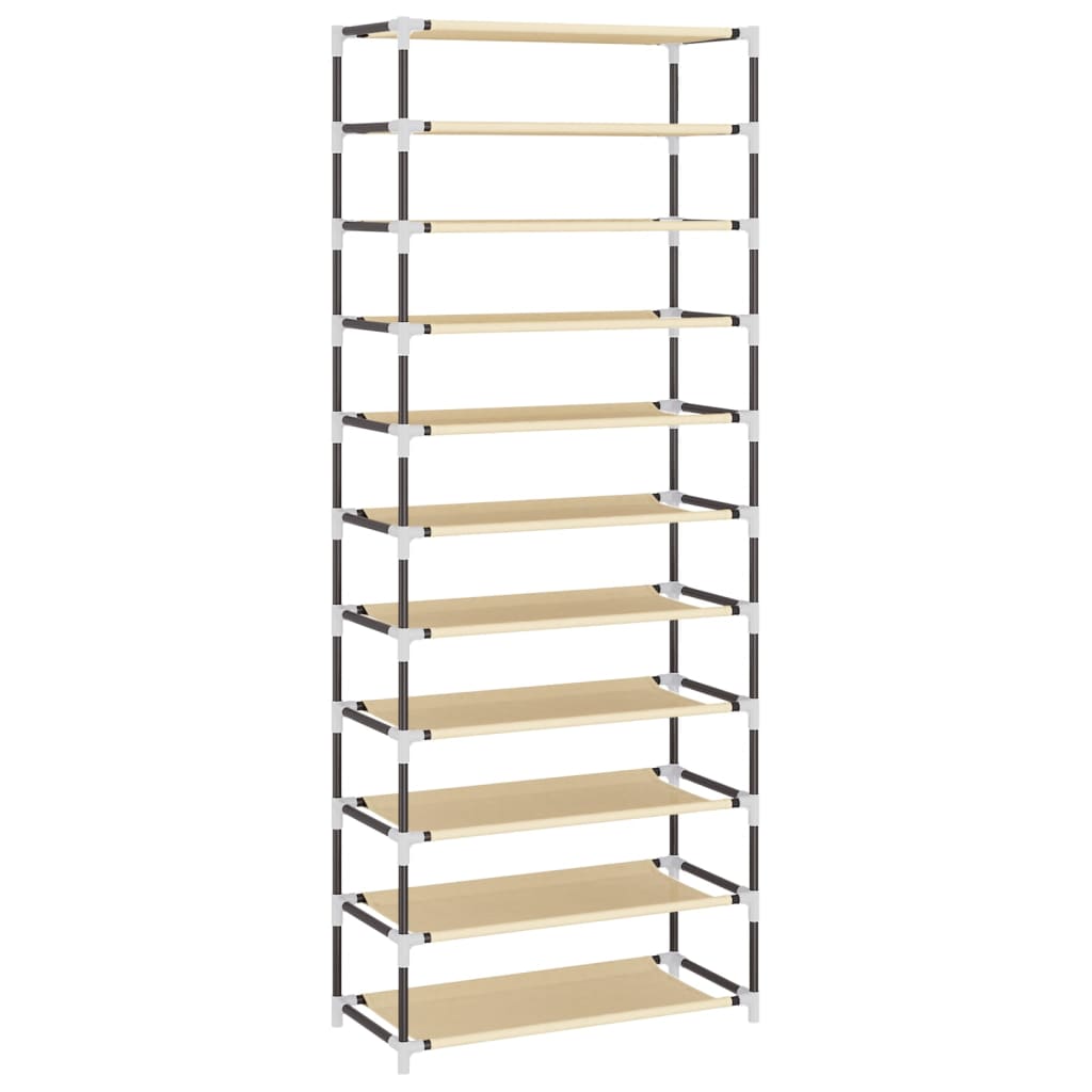Scarpiera Crema 60x30x166 cm Tessuto - homemem39