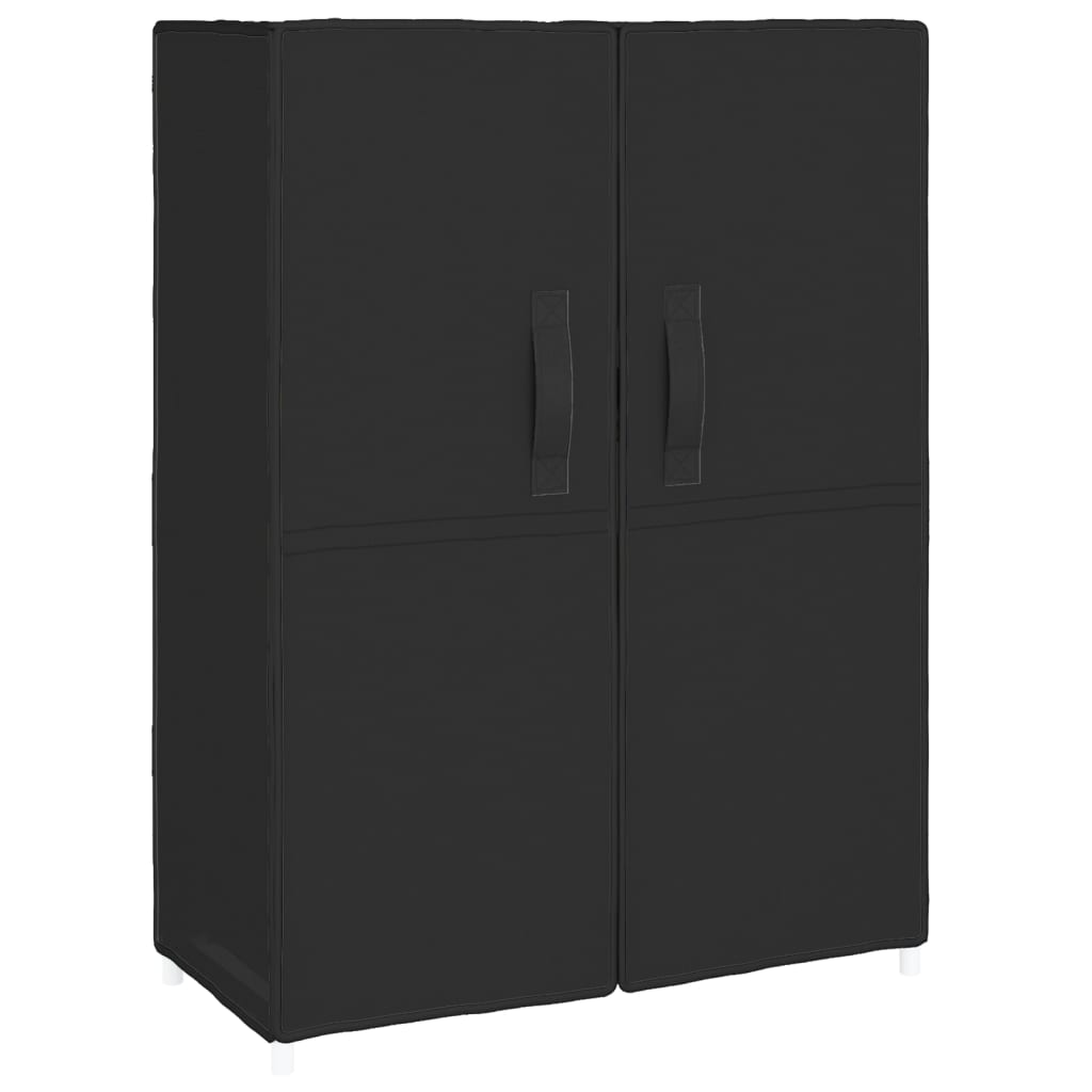 Scarpiera Nera 60x28x90 cm Tessuto - homemem39