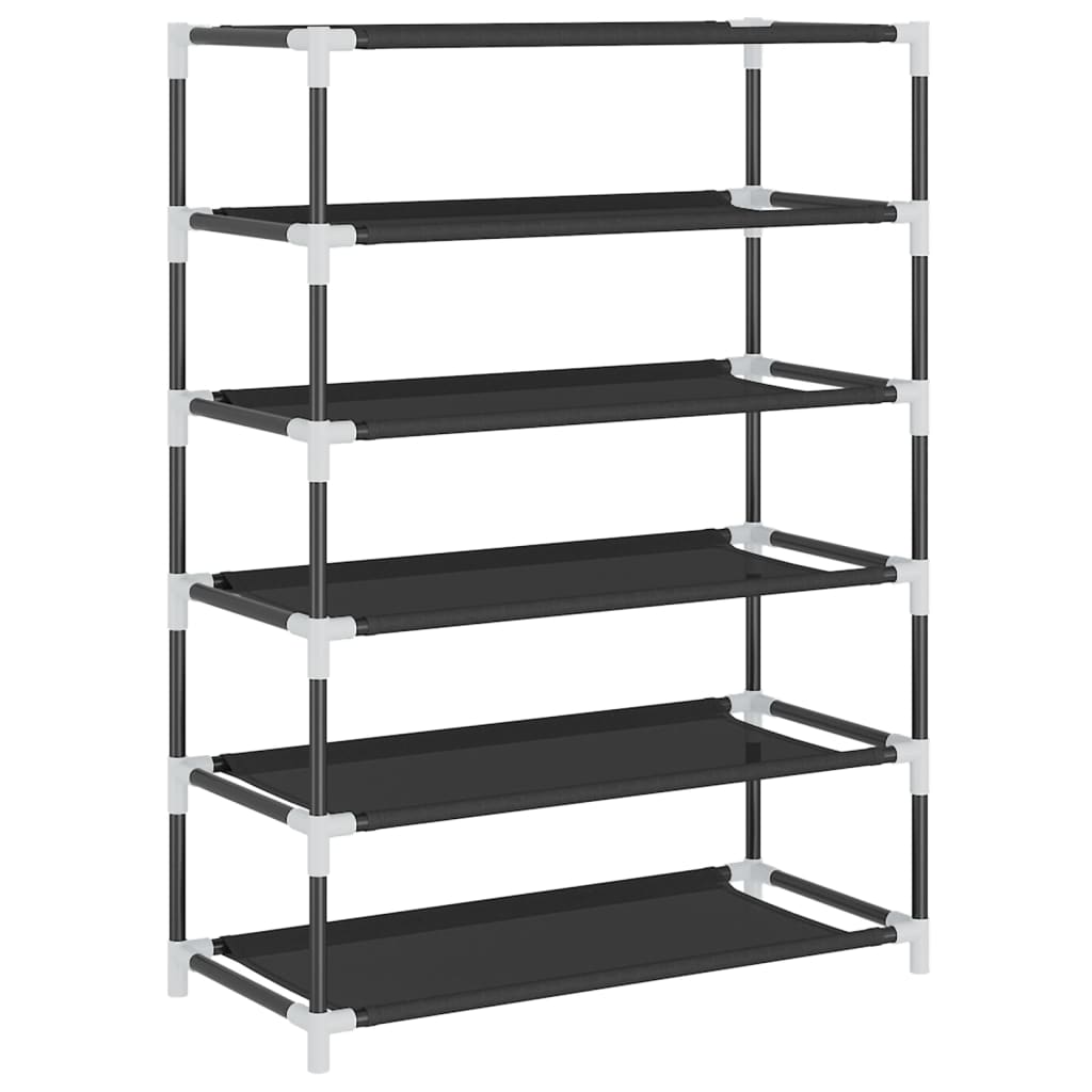 Scarpiera Nera 60x28x90 cm Tessuto - homemem39
