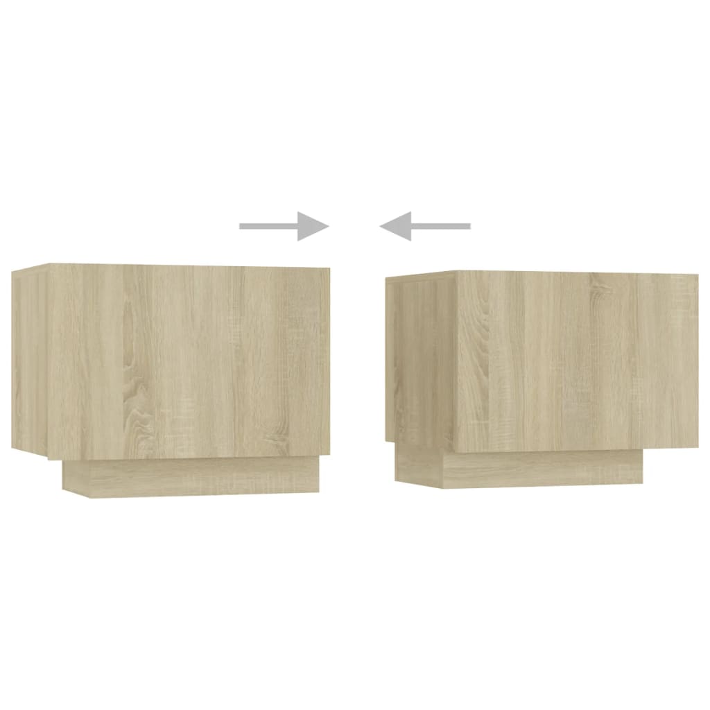 Mobile Porta TV con Luci LED Rovere Sonoma 180x35x40 cm - homemem39