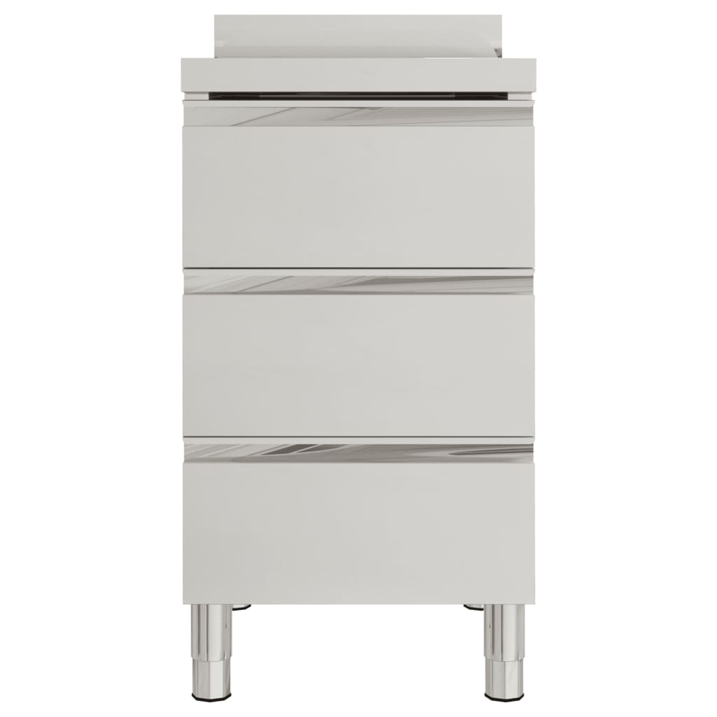 Mobiletto da cucina commerciale con 3 cassetti 50x60x96 cm - homemem39