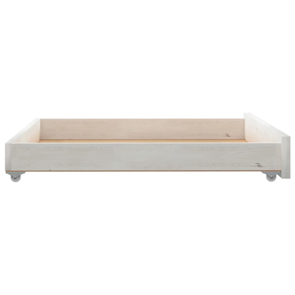 Cassetti per Divano Letto 2 pz in Legno Massello di Pino Bianco - homemem39