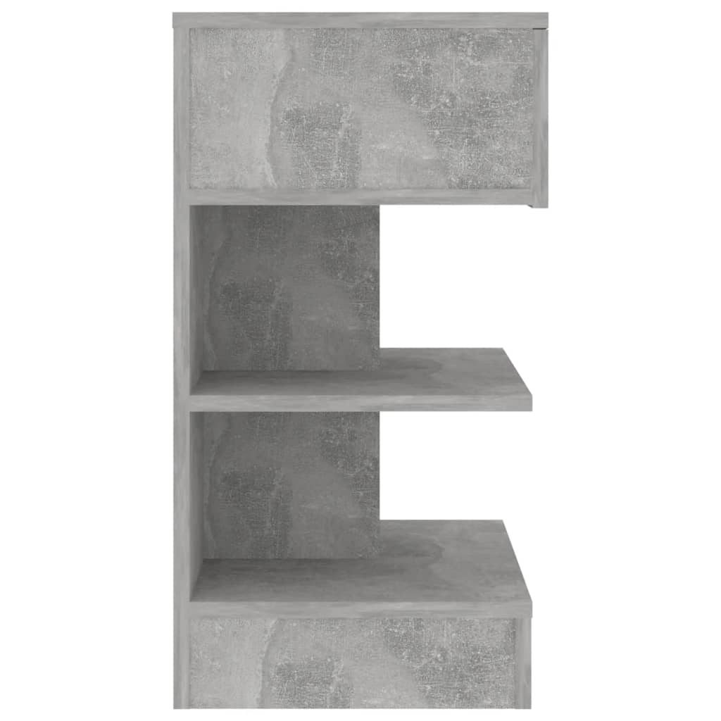 Comodino Grigio Cemento 40x35x65 cm in Truciolato - homemem39