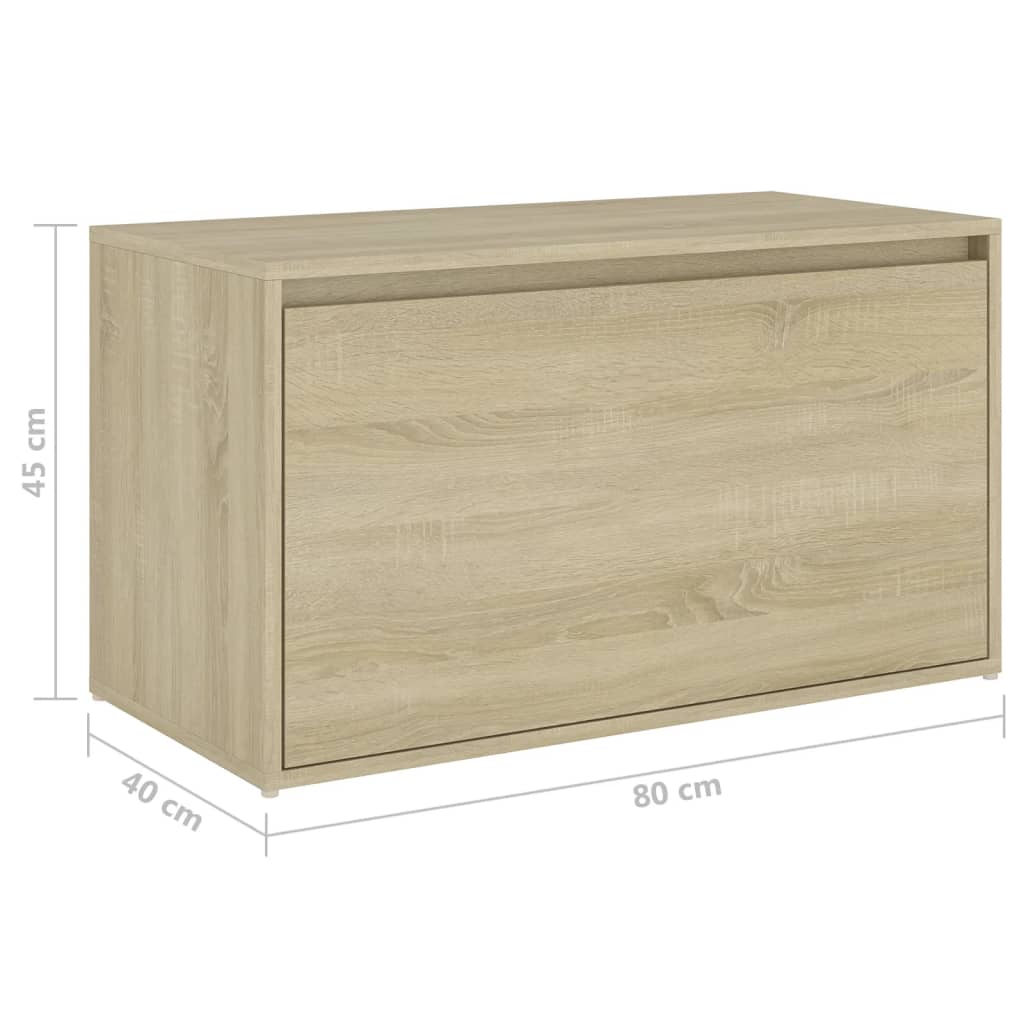 Panca da Ingresso 80x40x45 cm Rovere Sonoma Legno Multistrato