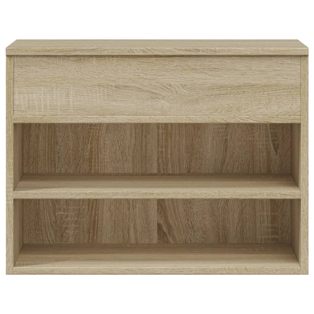 Panca Portascarpe Rovere Sonoma 60x30x45 cm in Truciolato
