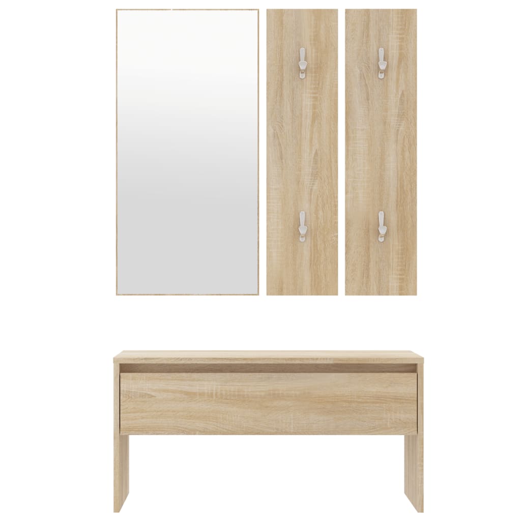 Set di Mobili da Corridoio Rovere Sonoma in Legno Multistrato - homemem39