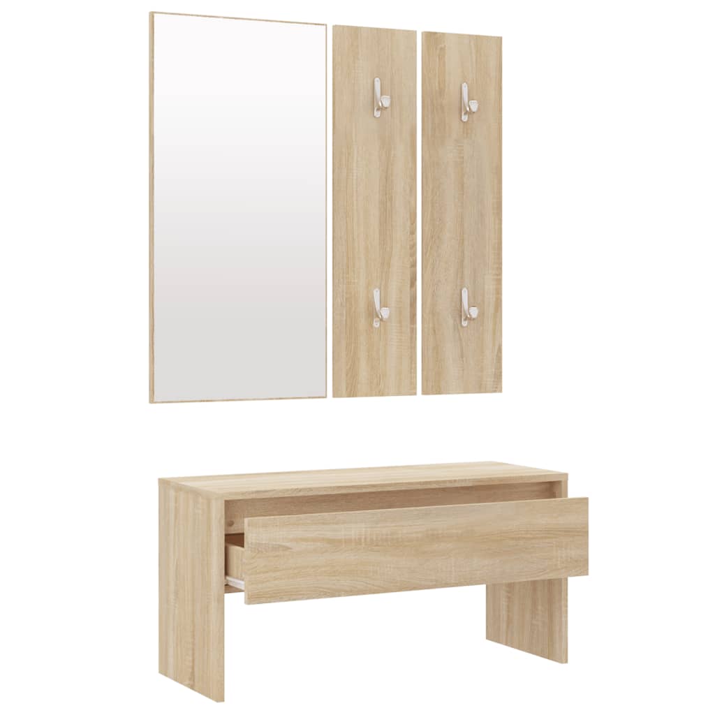 Set di Mobili da Corridoio Rovere Sonoma in Legno Multistrato - homemem39