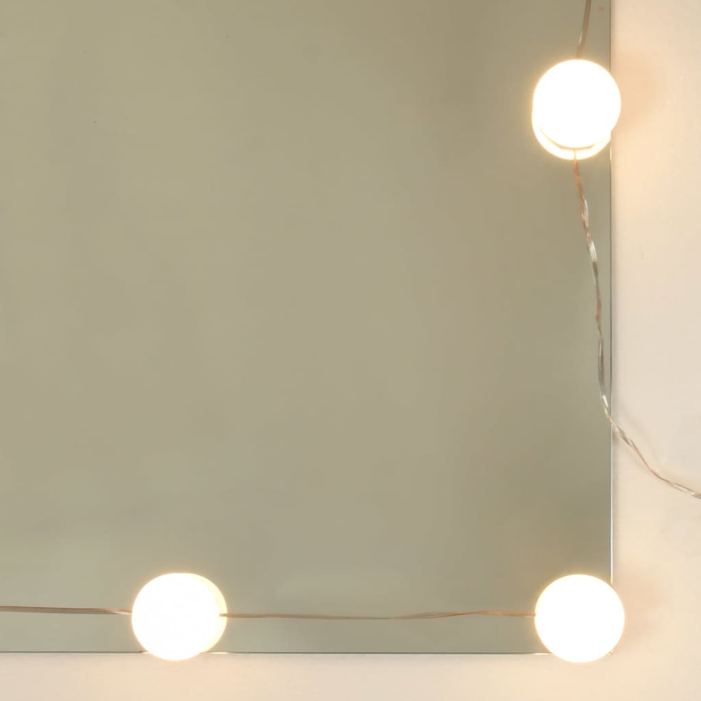 Mobile a Specchio con LED Grigio Cemento 76x15x55 cm | homemem39