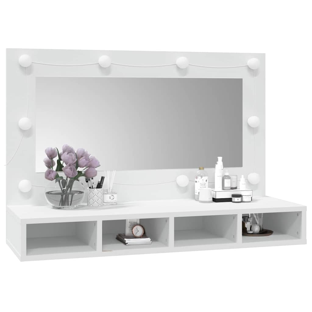 Mobile a Specchio con LED Bianco 90x31,5x62 cm | homemem39