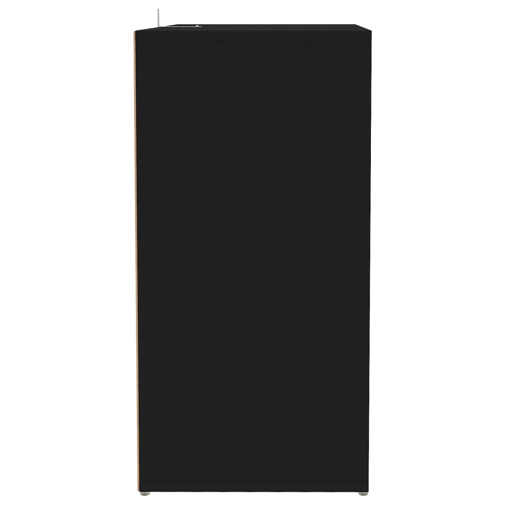 Scarpiera Nera 60x35x70 cm in Truciolato - homemem39