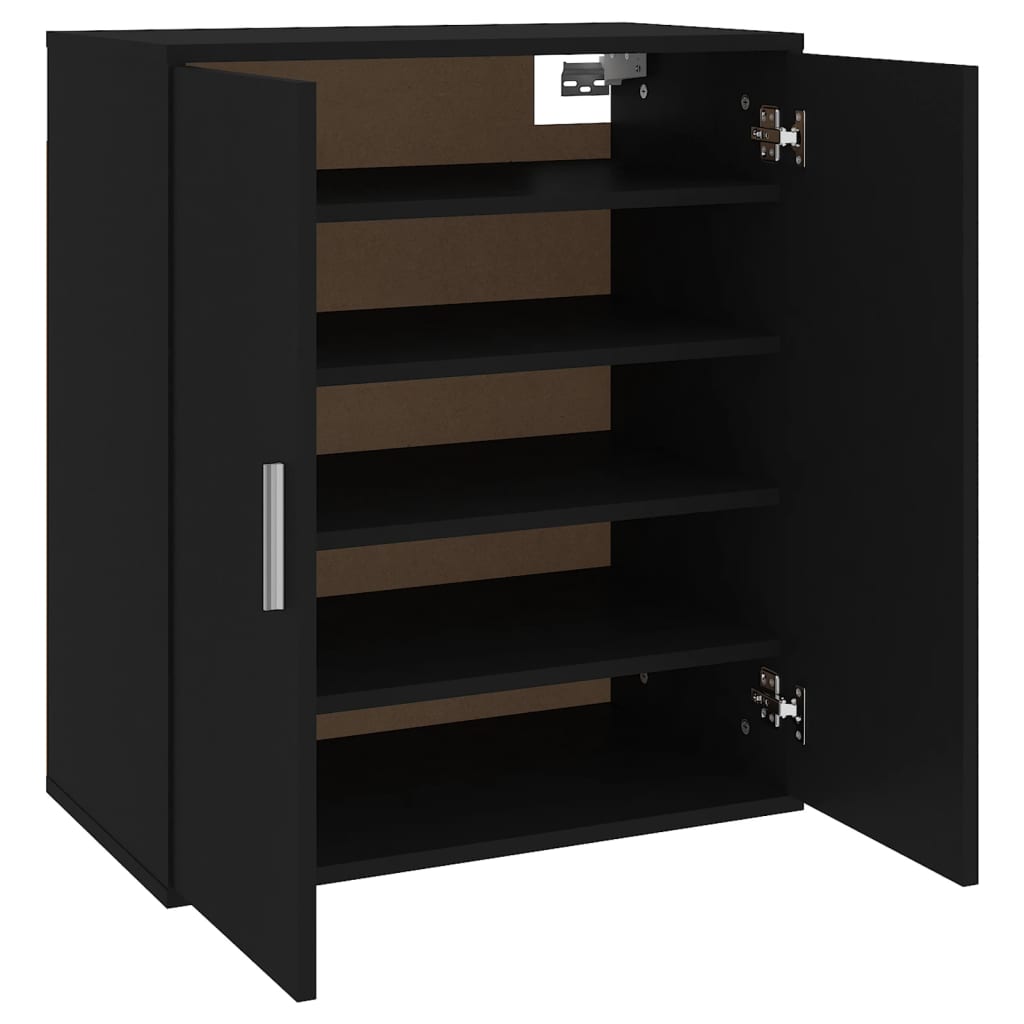 Scarpiera Nera 60x35x70 cm in Truciolato - homemem39