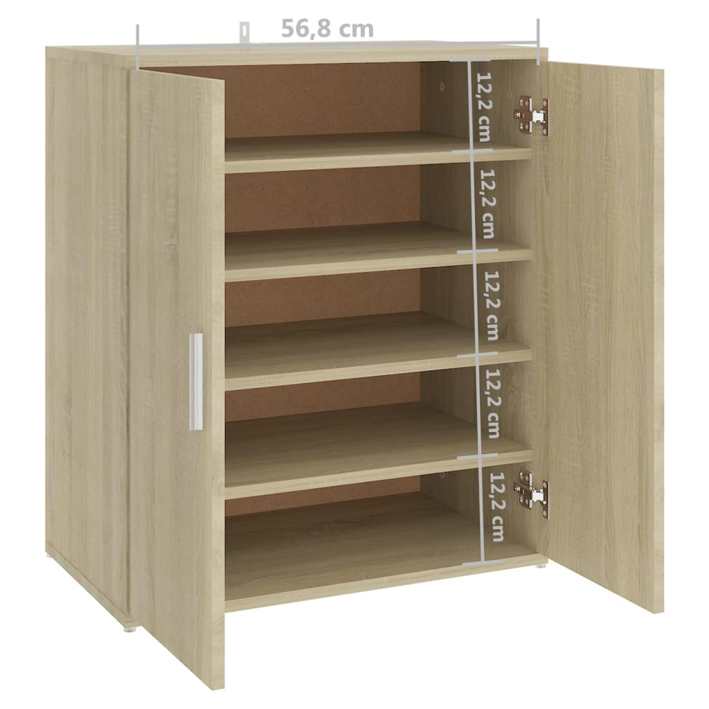 Scarpiera Rovere Sonoma 60x35x70 cm in Truciolato - homemem39