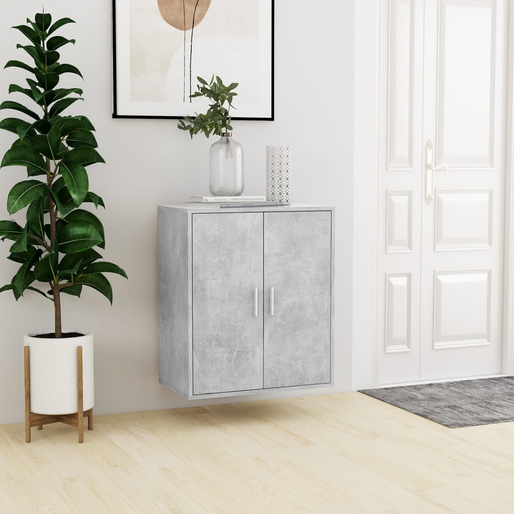 Scarpiera Grigio Cemento 60x35x70 cm in Truciolato - homemem39