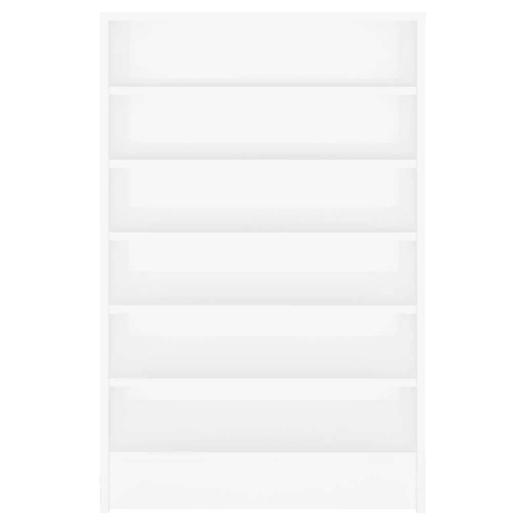 White shoe rack 60x35x92 cm in chipboard