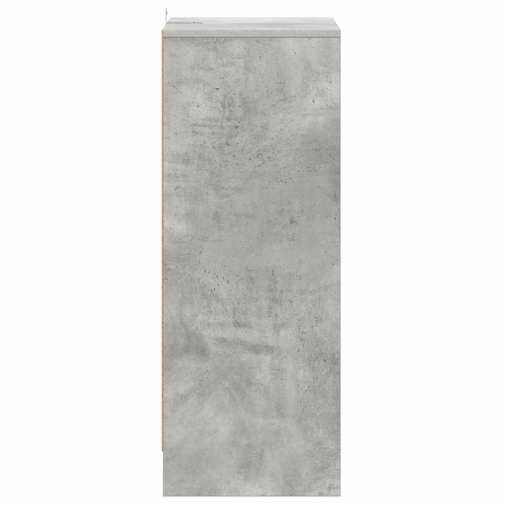 Scarpiera Grigio Cemento 60x35x92 cm in Truciolato