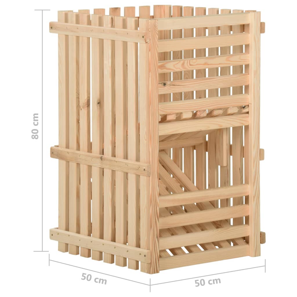 Cassetta Porta Patate 50x50x80 cm in Legno Massello di Pino - homemem39