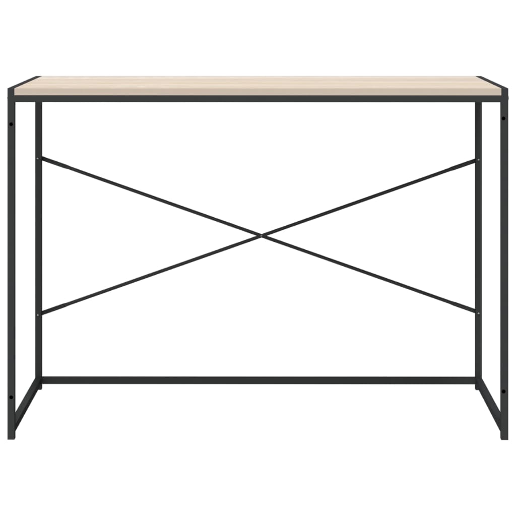 Scrivania Computer Nera e Rovere 110x60x70cm Legno Multistrato - homemem39