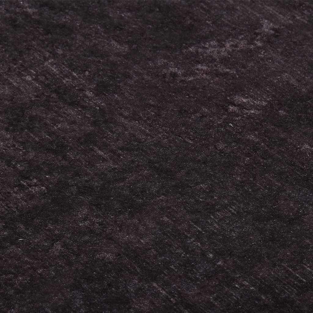 Tappeto Lavabile 80x150 cm Nero e Oro Antiscivolo - homemem39