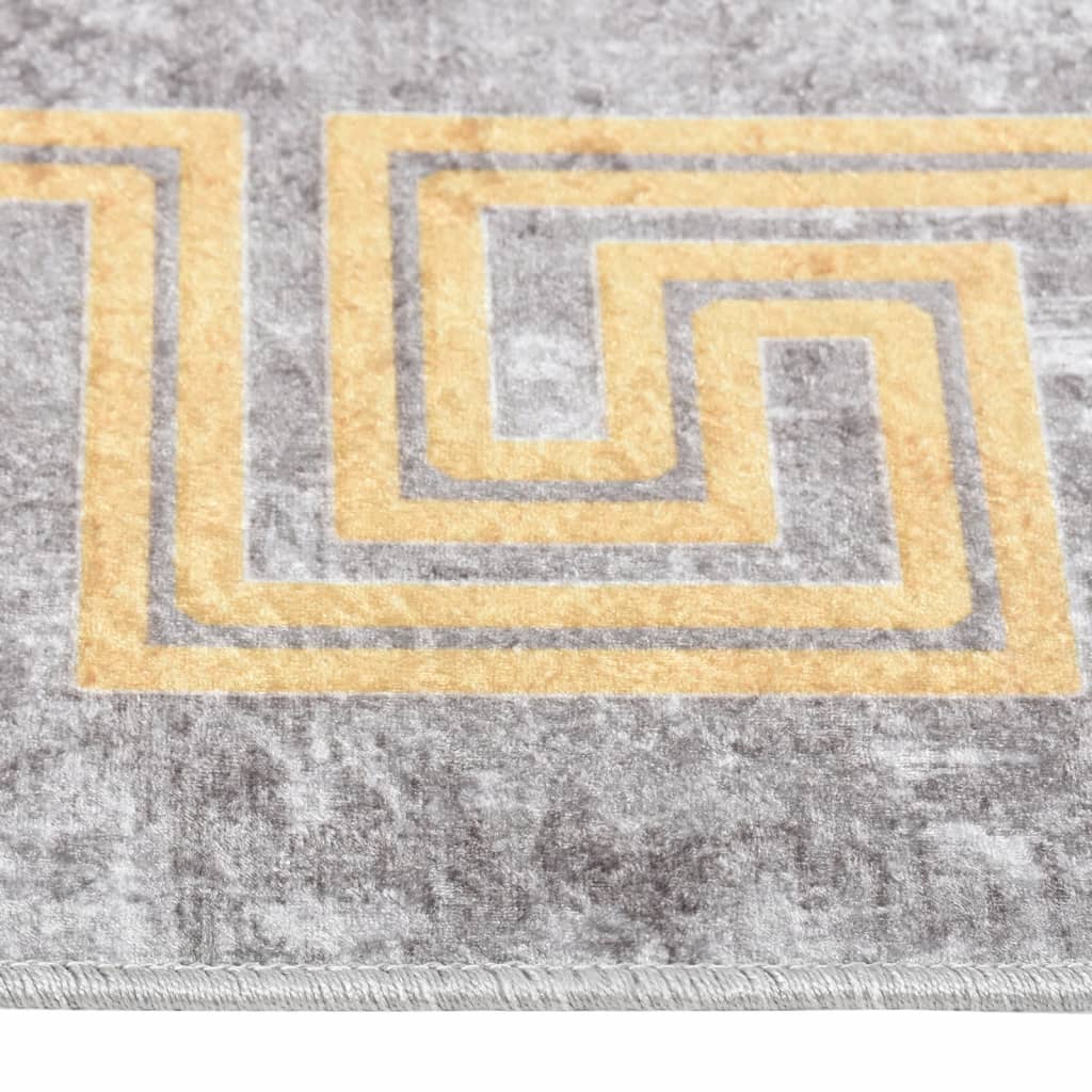 Tappeto Lavabile 160x230 cm Grigio Antiscivolo