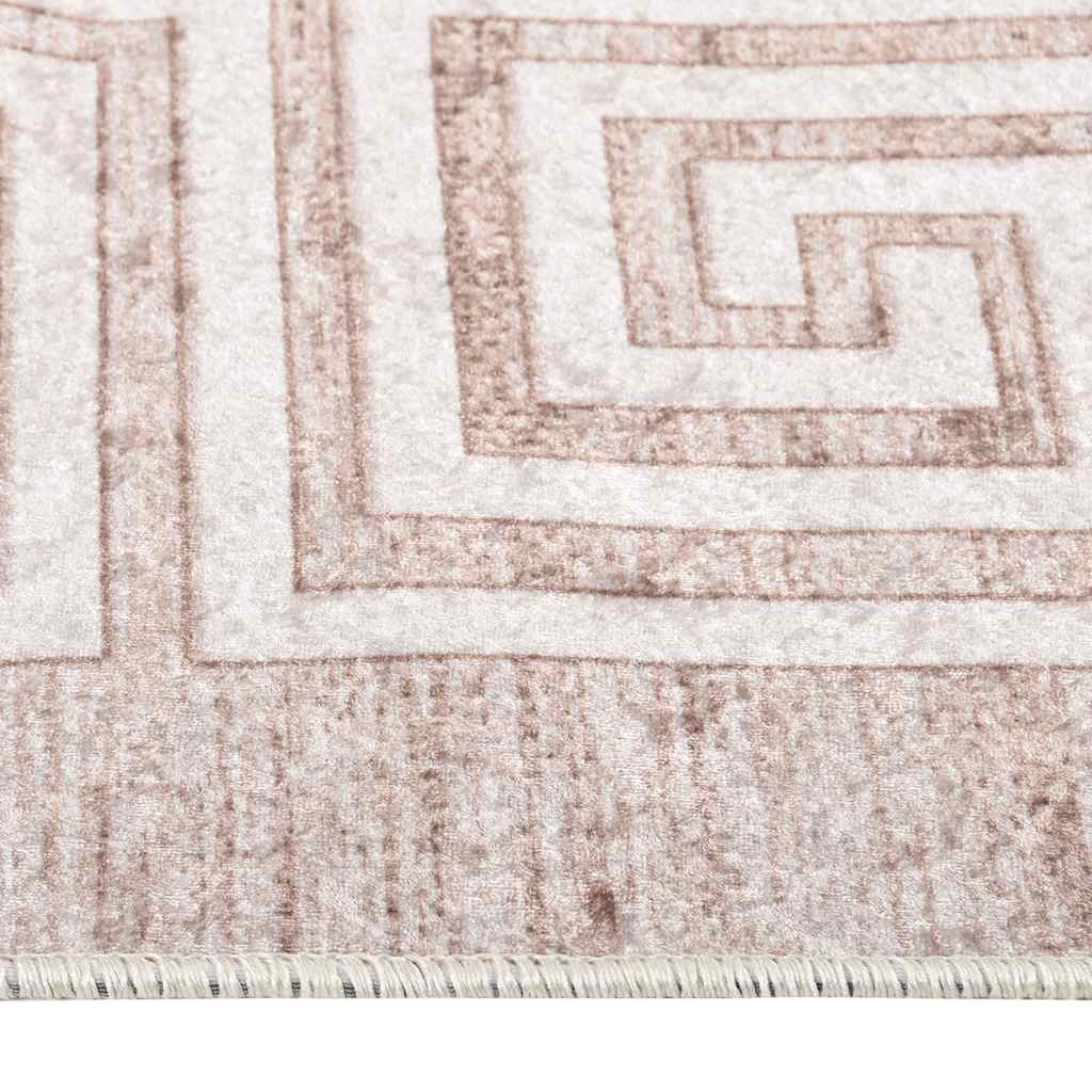 Tappeto Lavabile 80x300 cm Beige Antiscivolo - homemem39