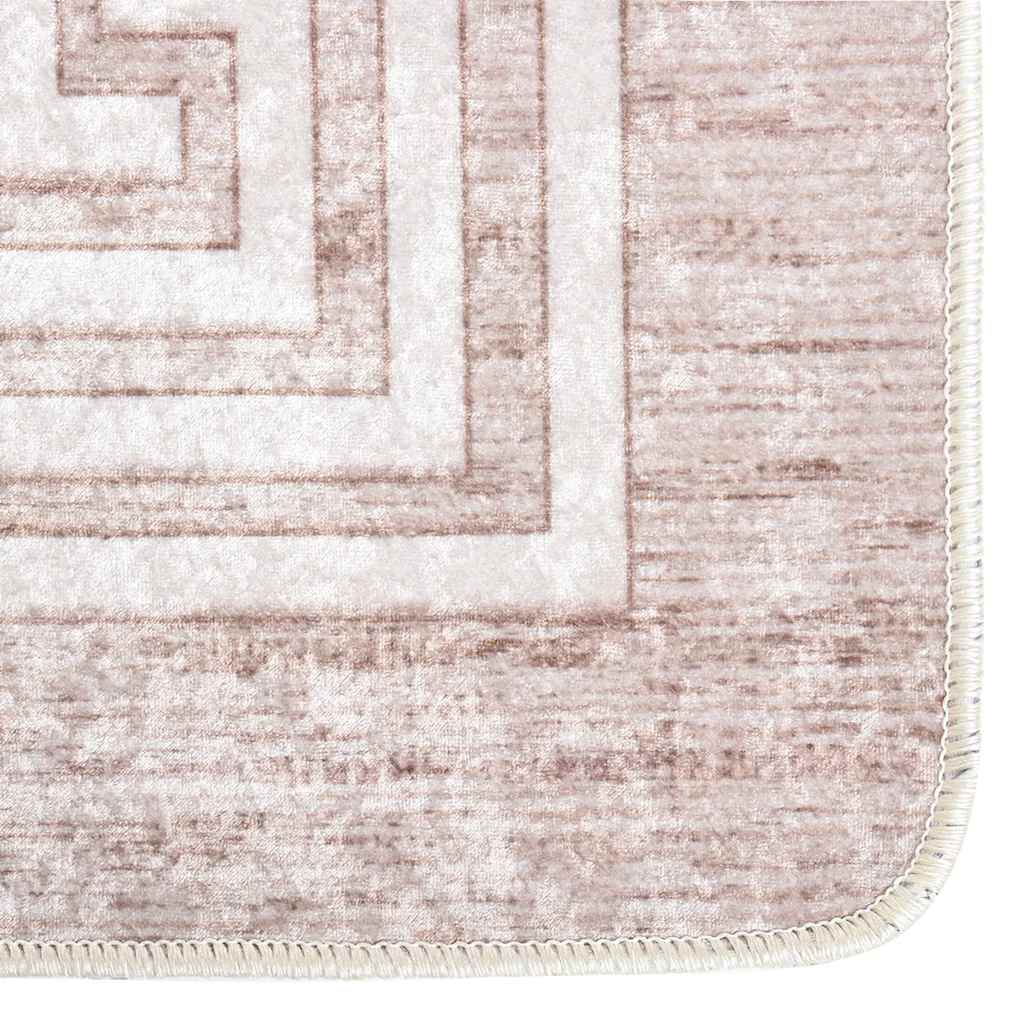 Tappeto Lavabile 80x300 cm Beige Antiscivolo - homemem39