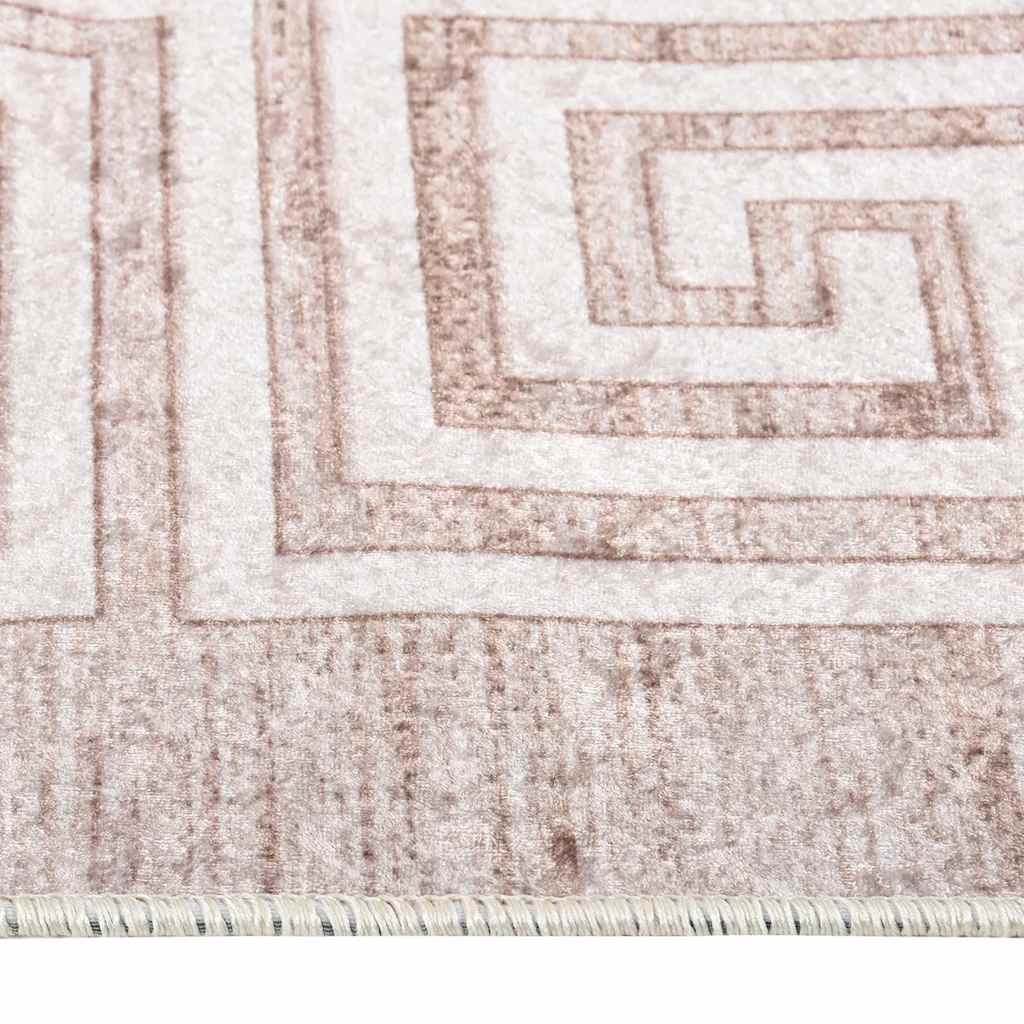 Tappeto Lavabile 120x180 cm Beige Antiscivolo - homemem39