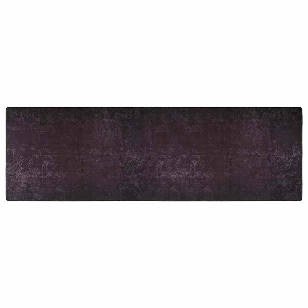 Tappeto Lavabile 80x300 cm Antracite Antiscivolo