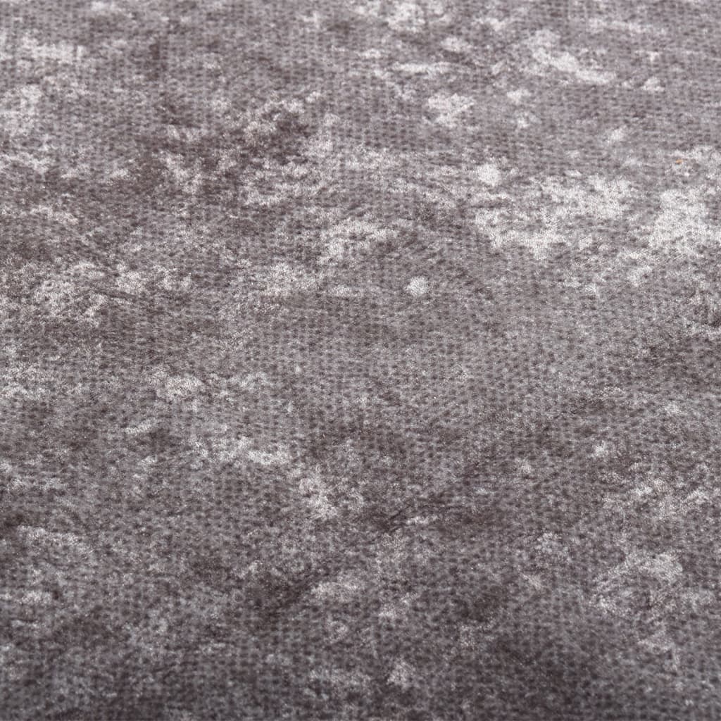 Tappeto Lavabile 80x150 cm Grigio Antiscivolo