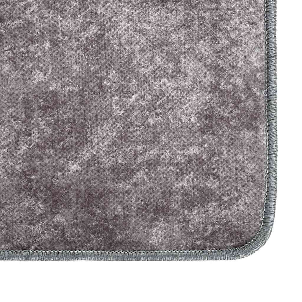 Tappeto Lavabile 120x180 cm Grigio Antiscivolo